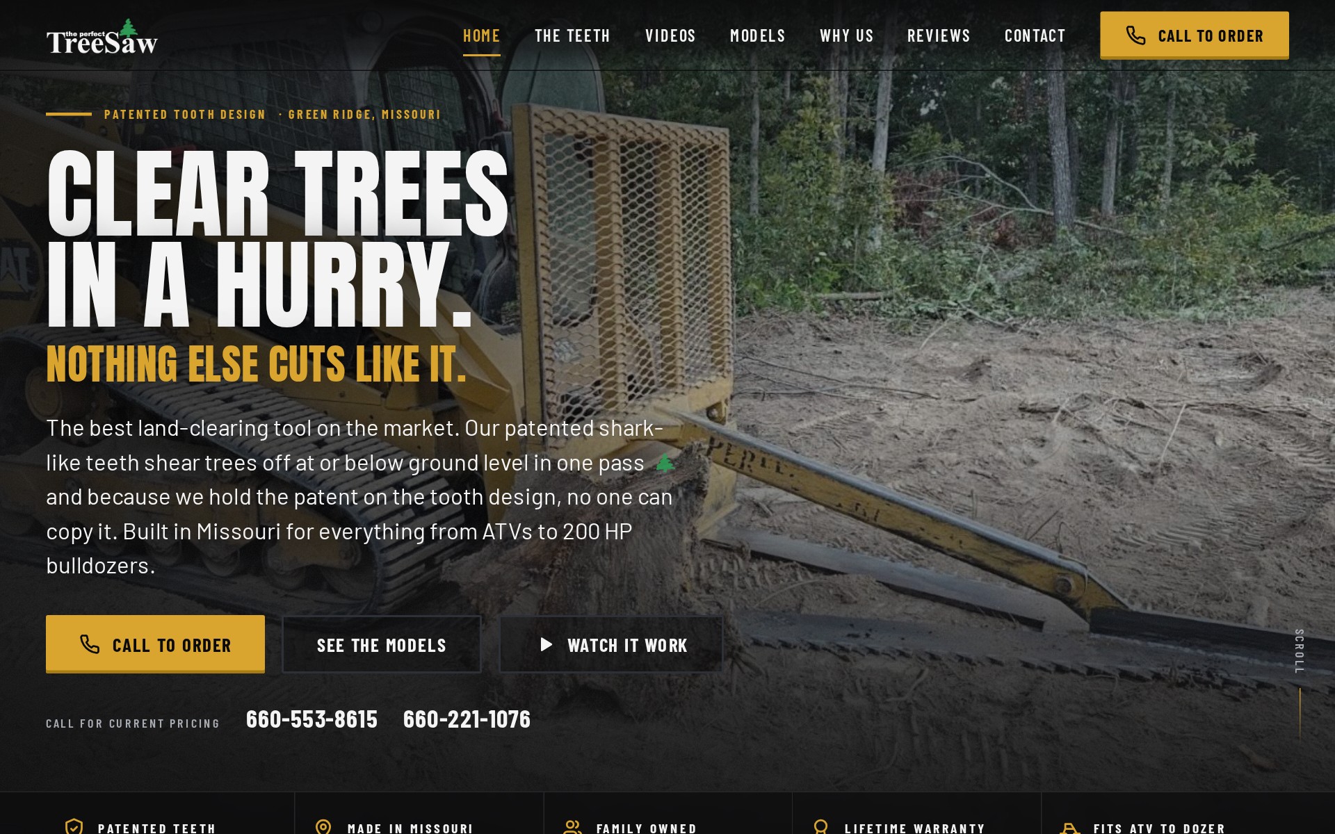 The Perfect Tree Saw, a product website built by Iron Sharp Media